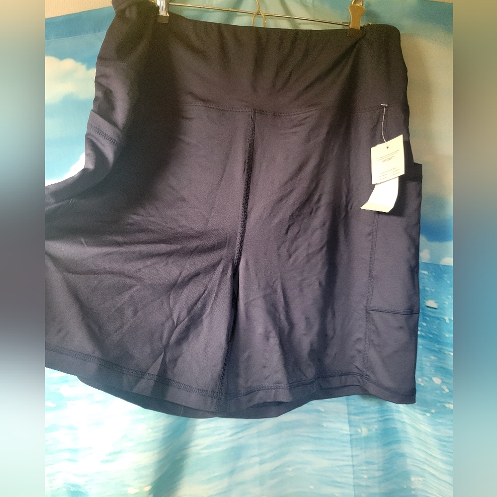 PSK Collective NWT Navy Blue Biker Shorts with Side Pockets Size‎ XXXL